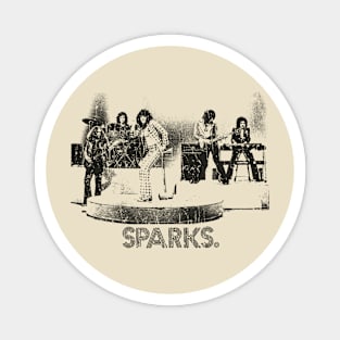 VINTAGE RETRO STYLE -Sparks ROck 60s Magnet